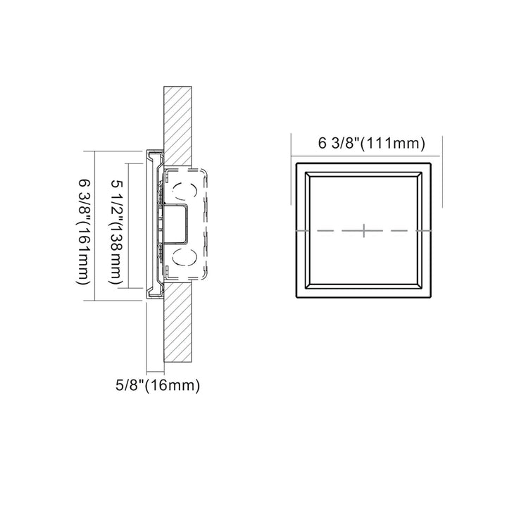 7" SlimLine Surface Mount Square 5-CCT Selectable 15W - White