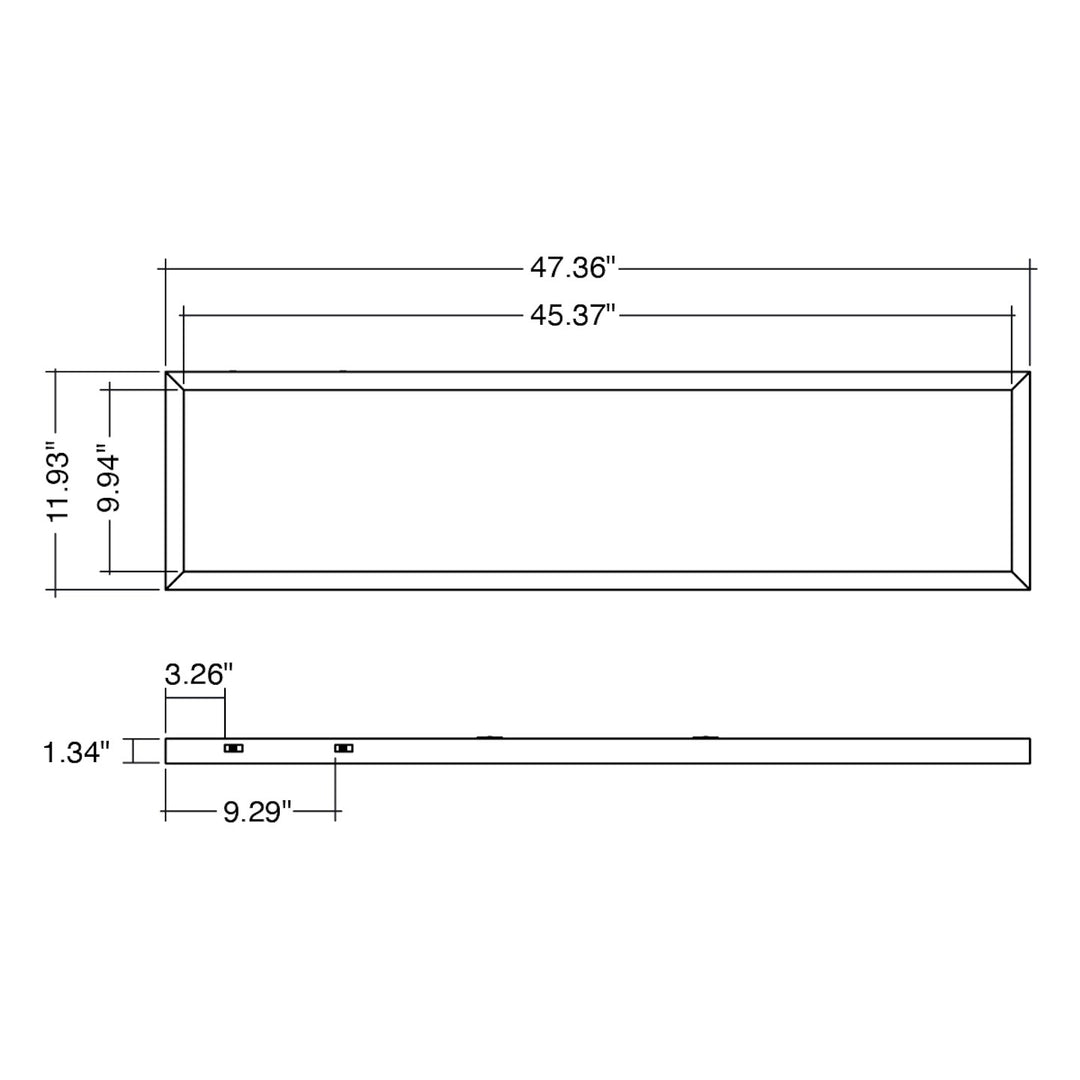 1x4 Internal-Line: Surface Mount LED Panel 5-CCT Select 40W/30W/20W - White`