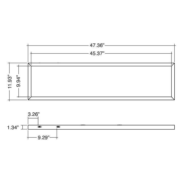 1x4 Internal-Line: Surface Mount LED Panel 5-CCT Select 40W/30W/20W - White`