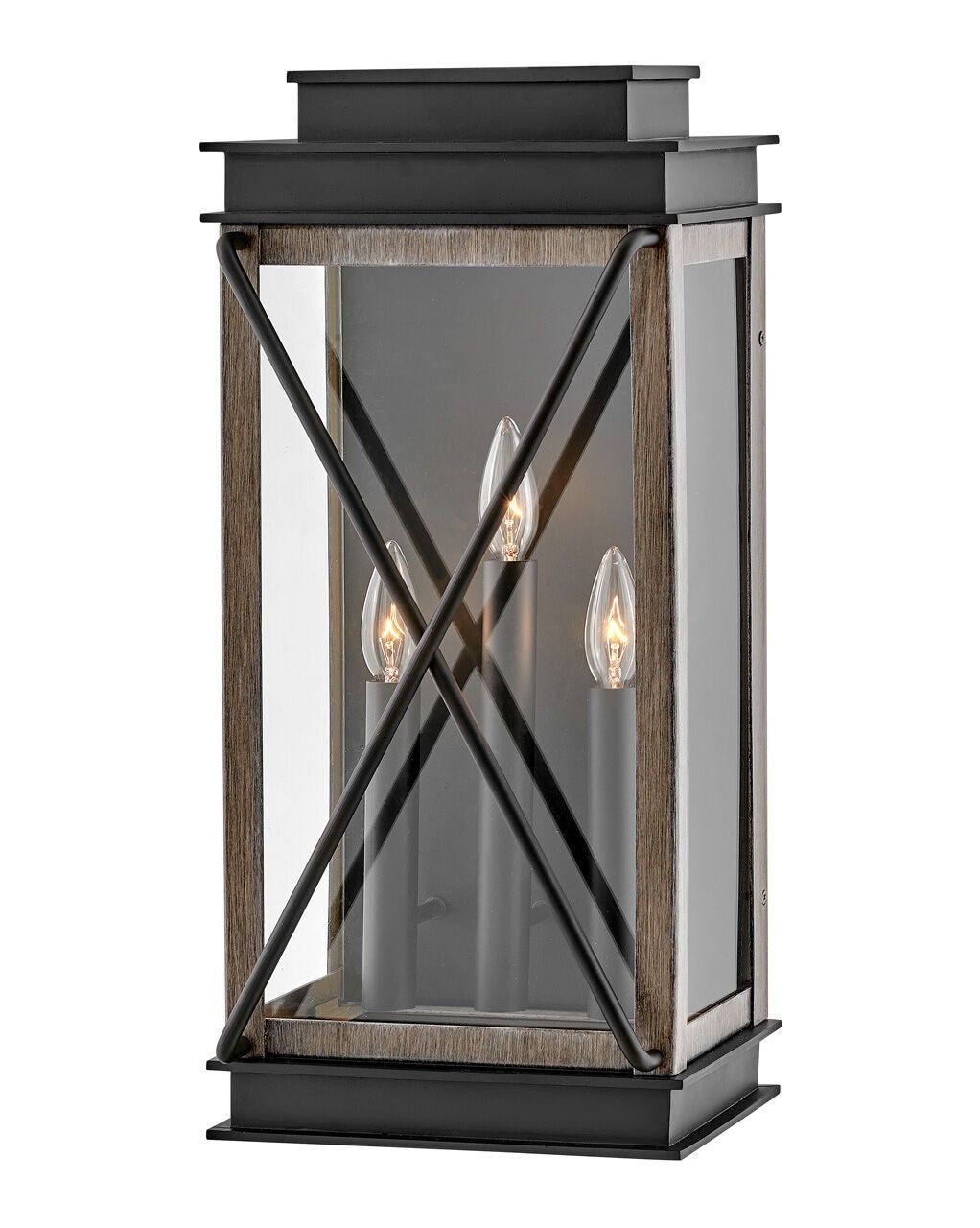 Montecito 11195BK - Large Wall Mount Lantern - Black