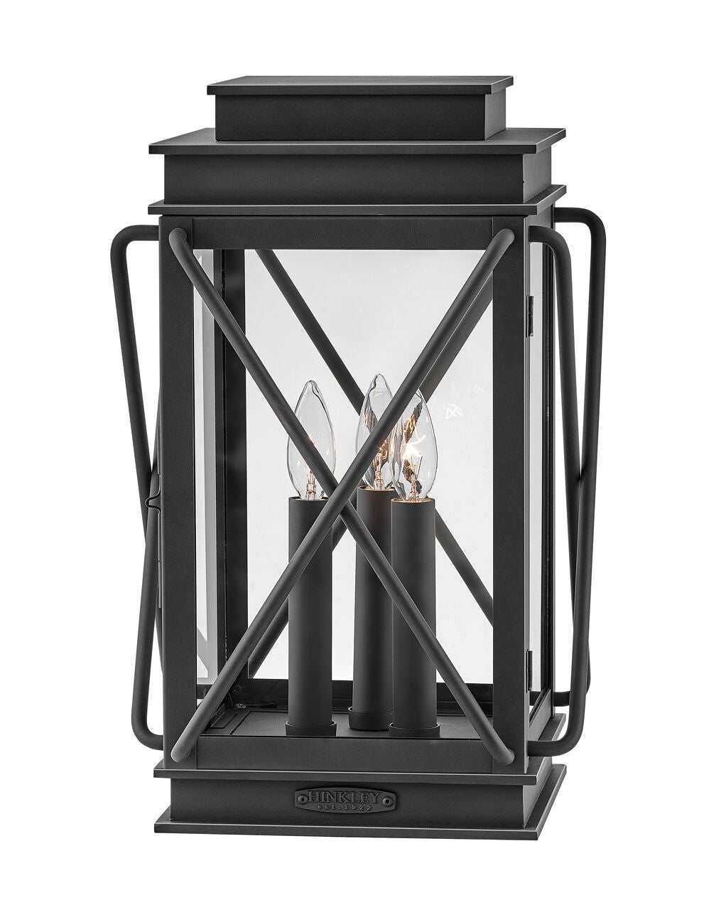 Montecito 11197MB - Medium Pier Mount Lantern - Black