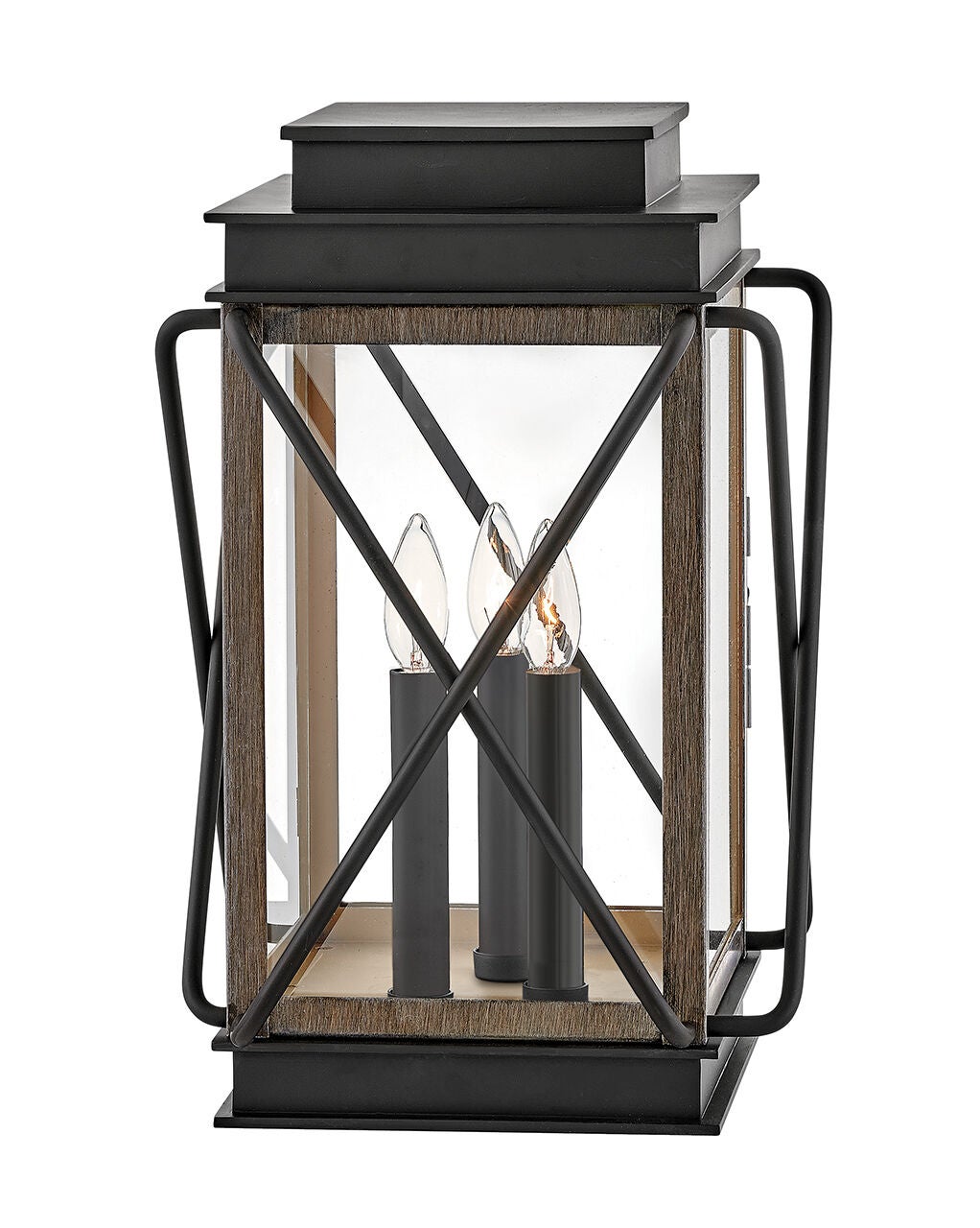 Montecito 11197BK-LV - Medium Pier Mount Lantern 12v - Black