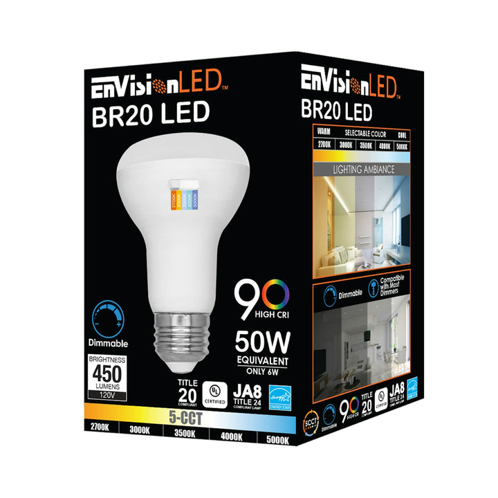 LED-BR30 Series: 5-CCT LED Bulbs 8W