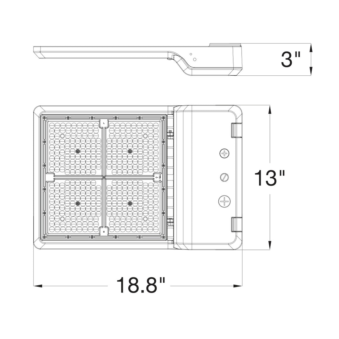 Large Area Light: Bolt-Line 3-CCT Selectable 140W/165W/190W/215W/240W - Bronze