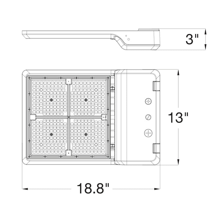 Large Area Light: Bolt-Line 3-CCT Selectable 140W/165W/190W/215W/240W - Bronze