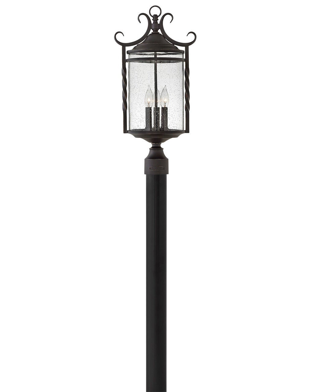 Casa 1141OL-CL - Large Post Top or Pier Mount Lantern - Black