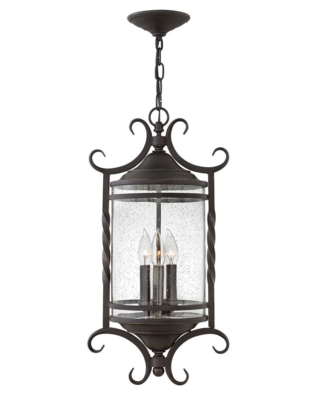 Casa 1147OL-CL - Extra Large Hanging Lantern - Black