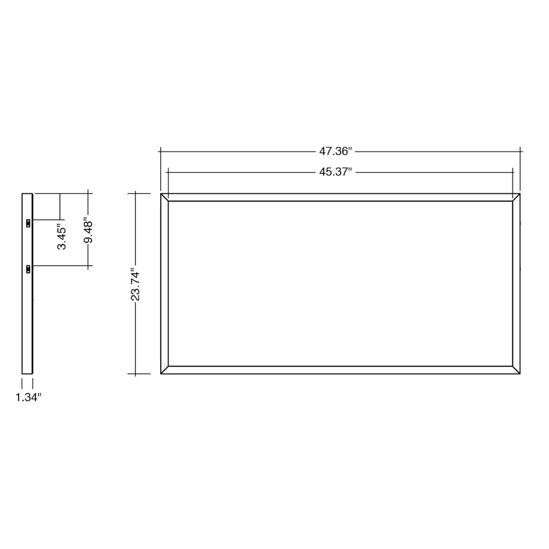 2x4 Internal-Line: Surface Mount LED Panel 5-CCT Select 50W/40W/30W - White