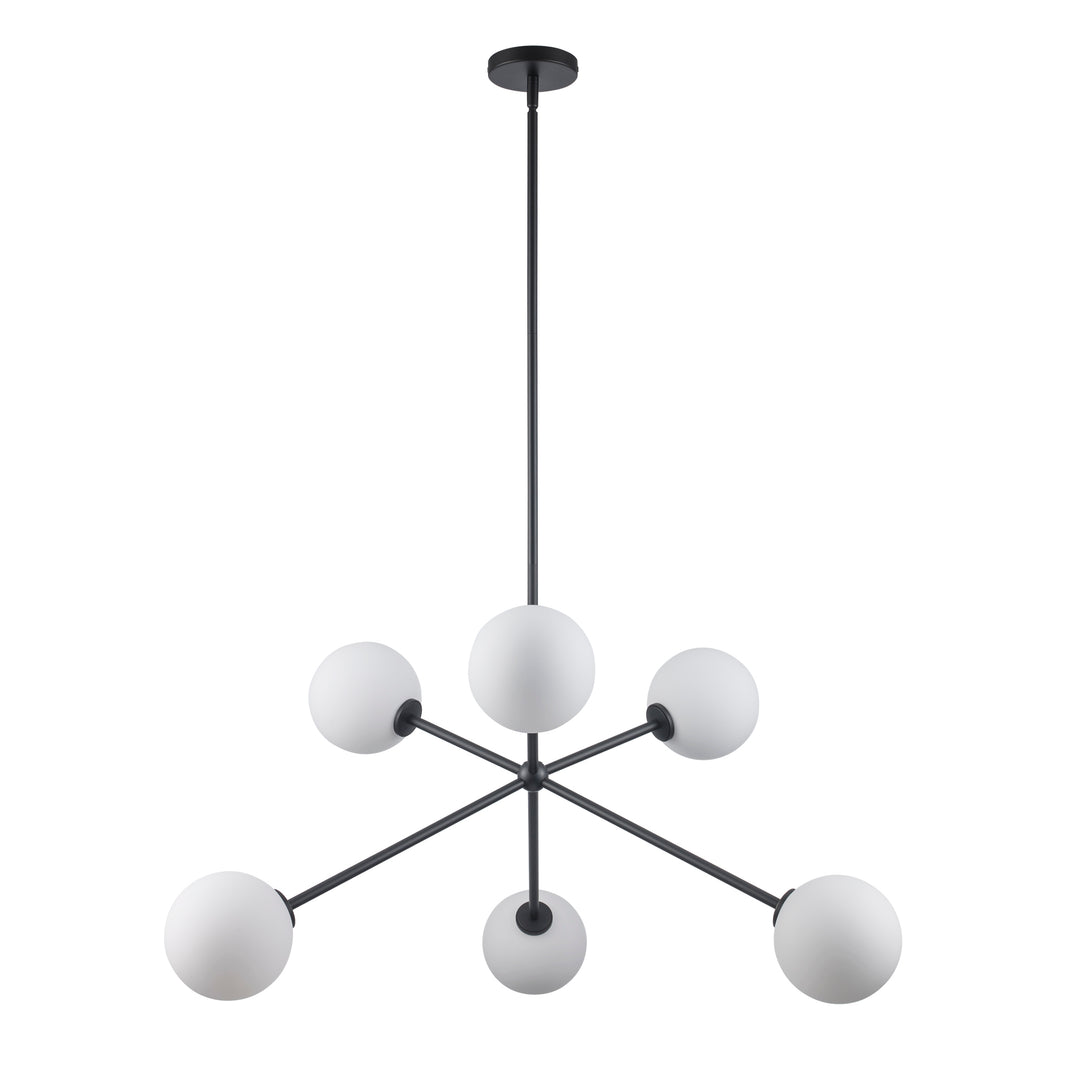 Modern 6-Light Haskell Globes - Black