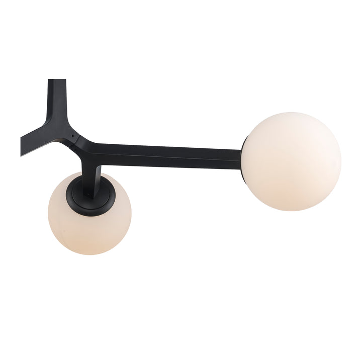 Modern Rebel 3-Light Semi-Flush Mount - Black