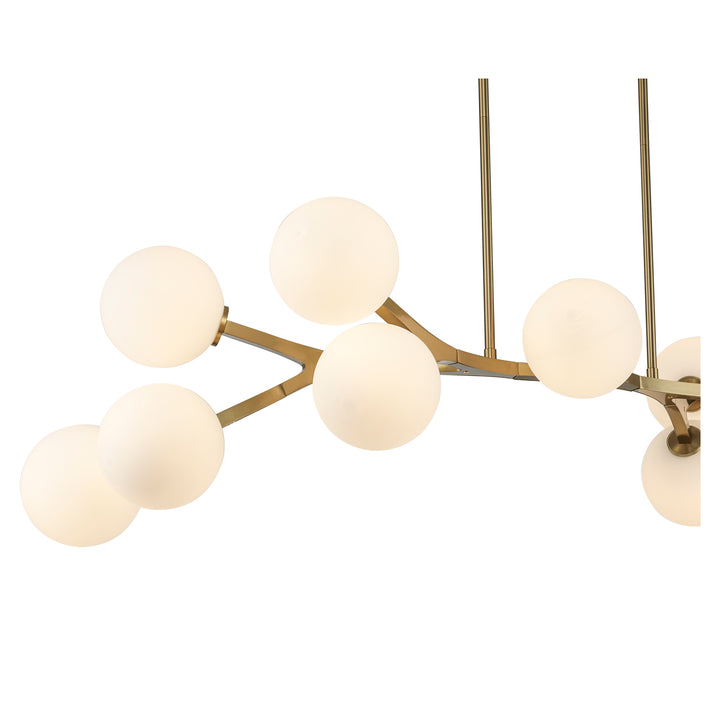 Modern 11- Light Rebel Pendant Angled Arms - Antique Gold