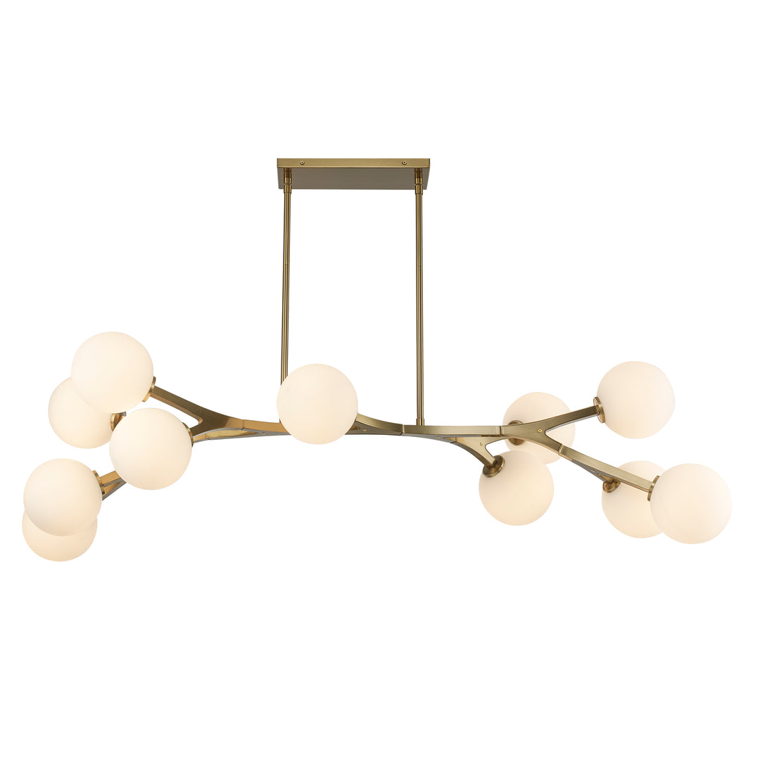 Modern 11- Light Rebel Pendant Angled Arms - Antique Gold