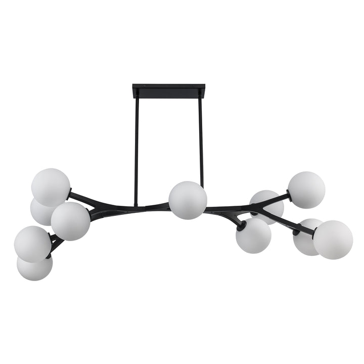 Modern 11- Light Rebel Pendant Angled Arms - Black