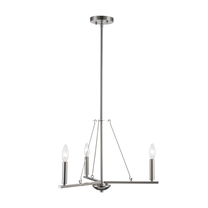 Linden 3-Light Hanging Thin Spiral - Brushed Nickel