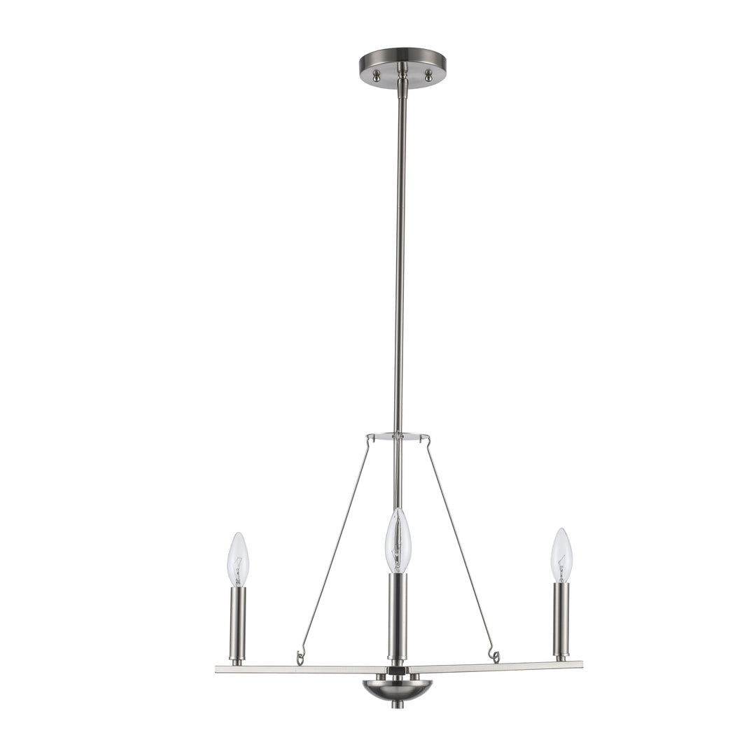 Linden 3-Light Hanging Thin Spiral - Brushed Nickel