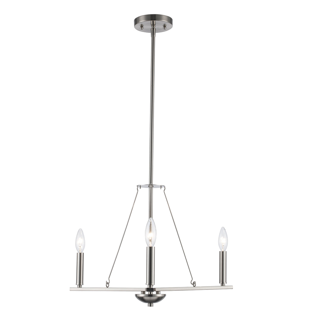 Linden 3-Light Hanging Thin Spiral - Brushed Nickel