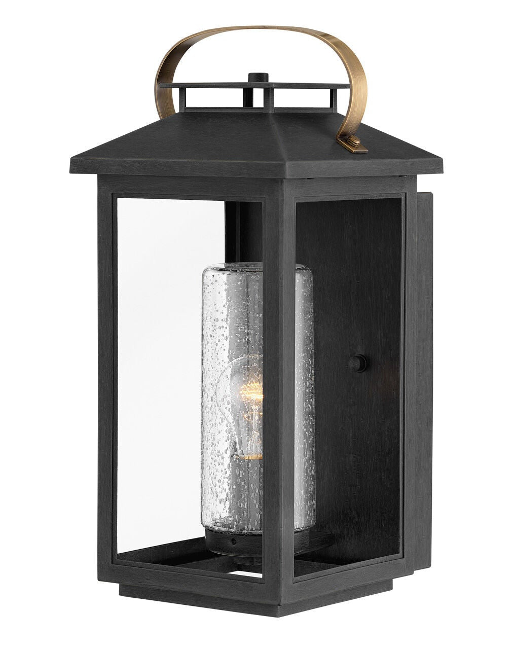 Atwater 1164BK-LL - Medium Wall Mount Lantern - Black