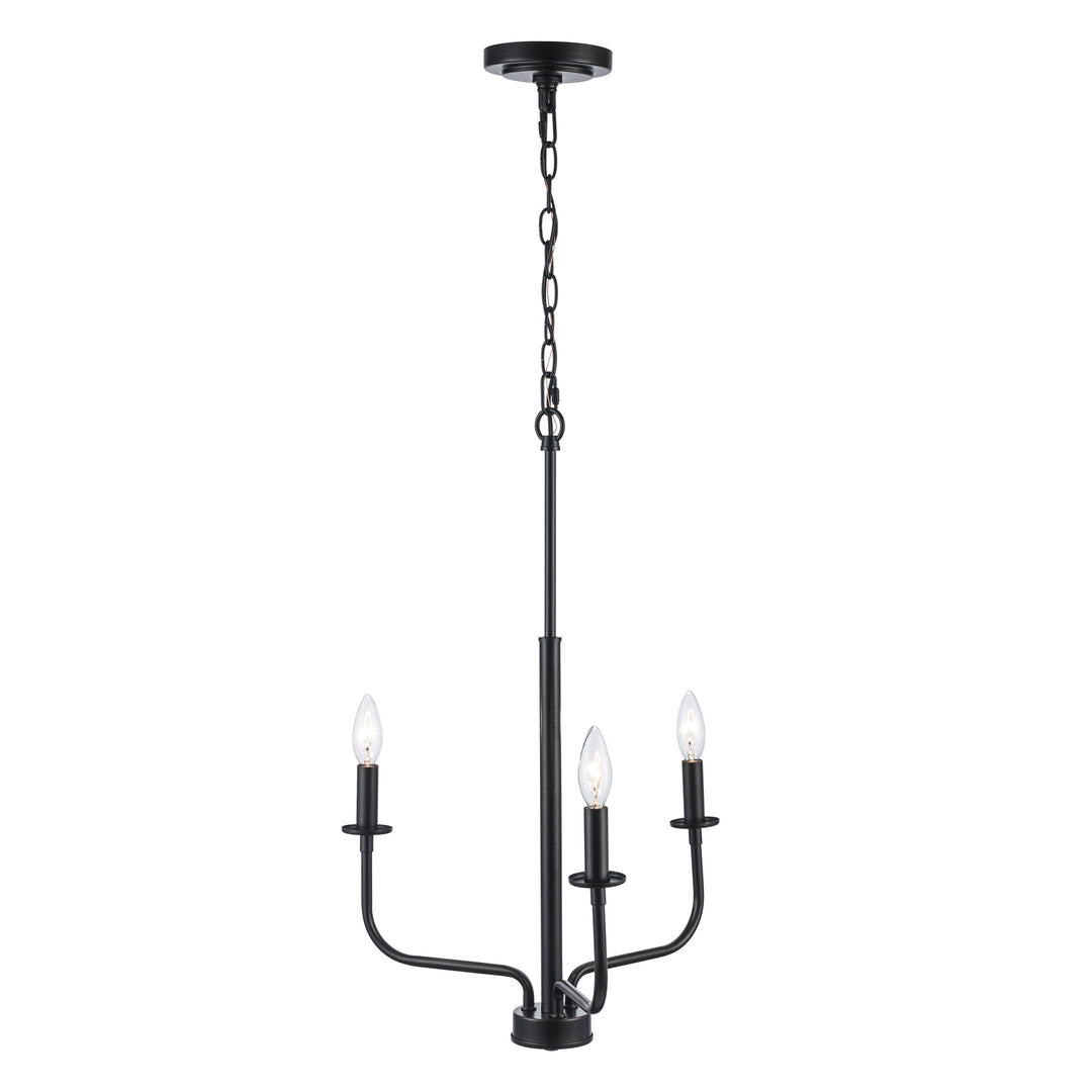 3-Light Tennyson Candelabra Williams Burgs -  Black