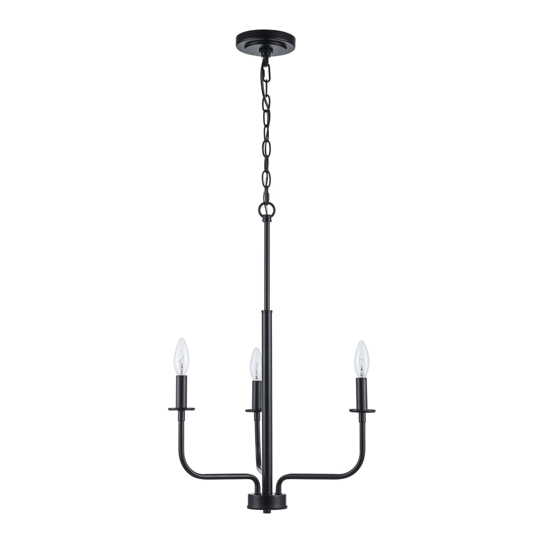 3-Light Tennyson Candelabra Williams Burgs -  Black