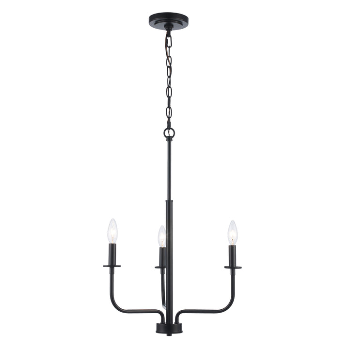 3-Light Tennyson Candelabra Williams Burgs -  Black