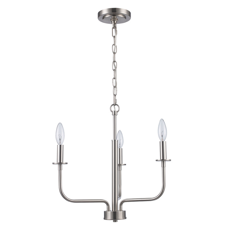 3-Light Tennyson Candelabra Williams Burgs - Brushed Nickel