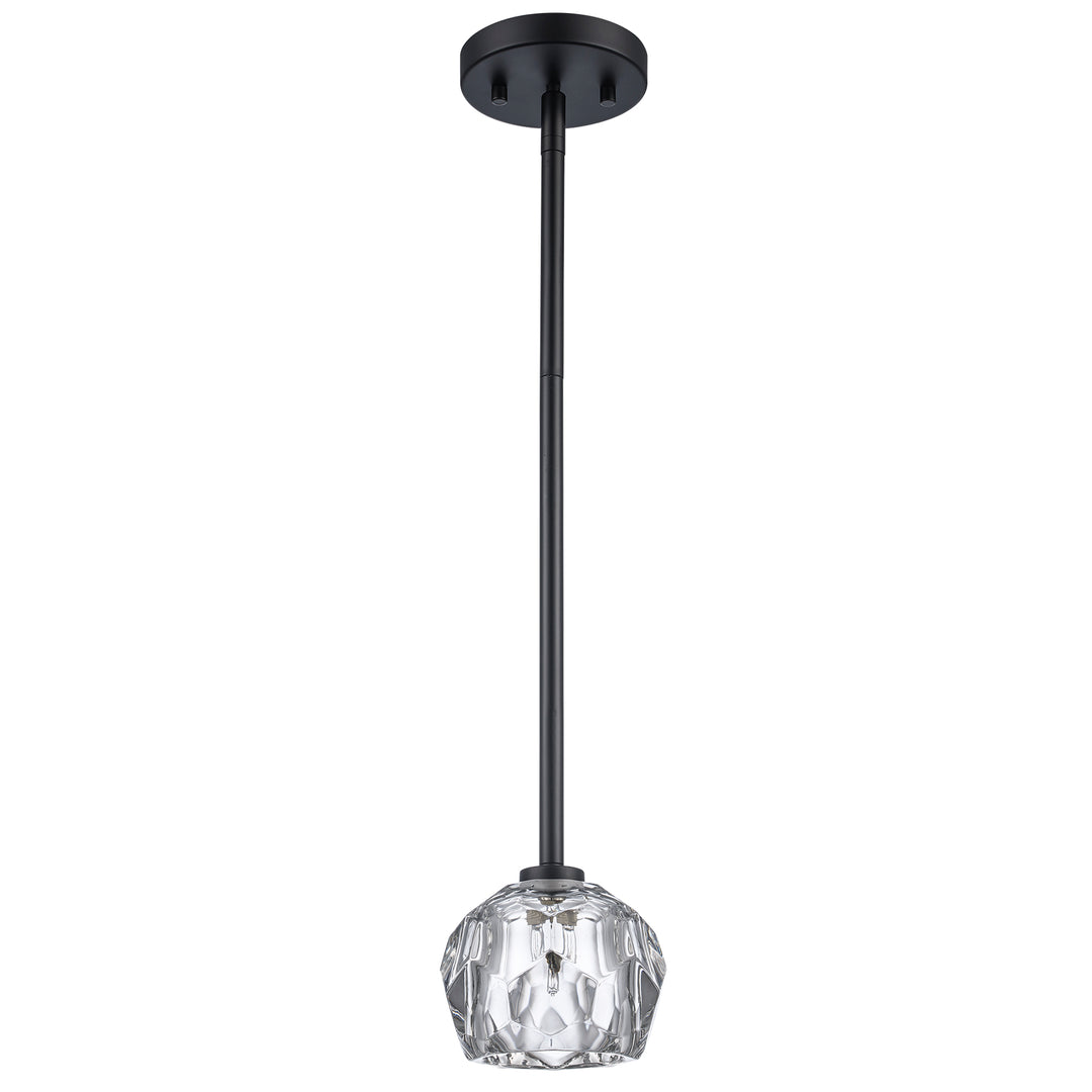 Fitz 1-light Semi-Flush Crystal Shade - Black