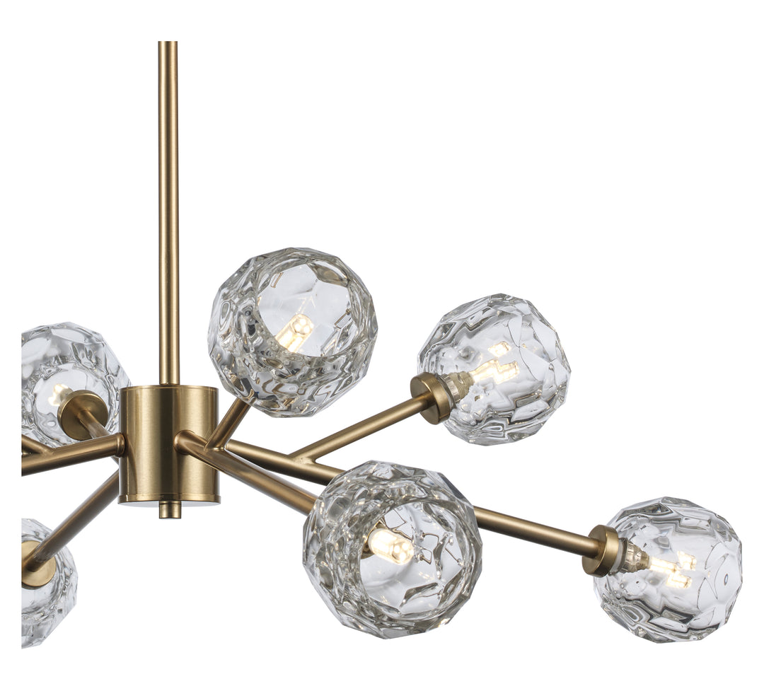 Fitz 8-light Modern Crystal Shade -Antique Gold