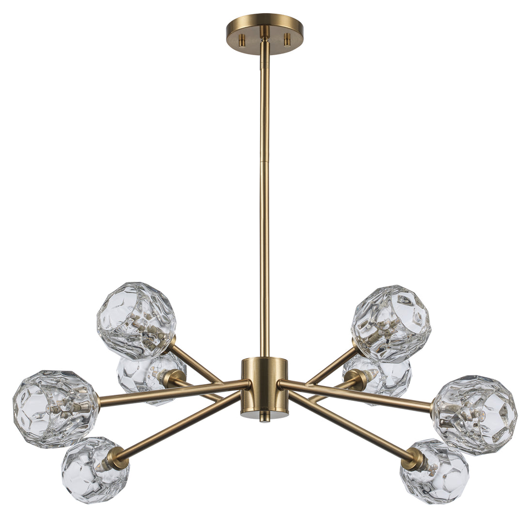 Fitz 8-light Modern Crystal Shade -Antique Gold