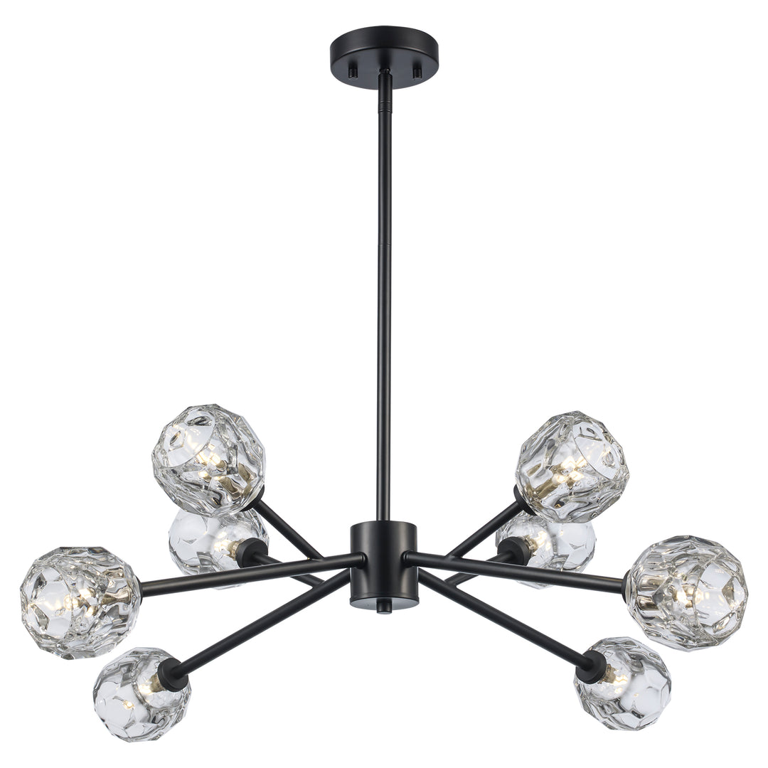 Fitz 8-light Modern Crystal Shade - Black