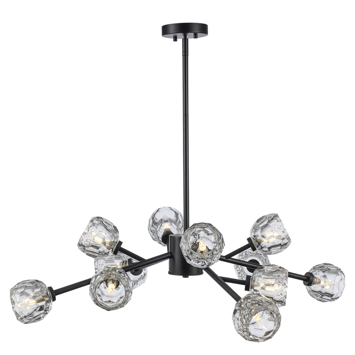 Fitz 9-light Modern Crystal Shade - Black