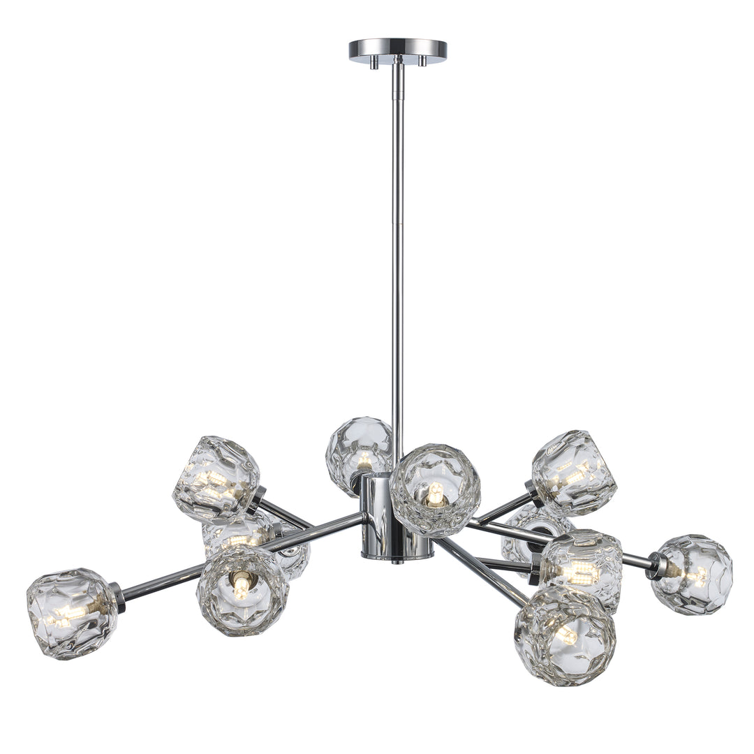 Fitz 9-light Modern Crystal Shade - Polished Chrome