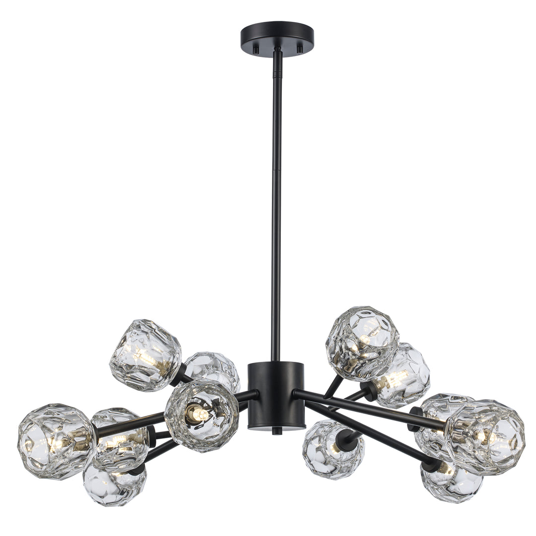 Fitz 9-light Modern Crystal Shade - Black