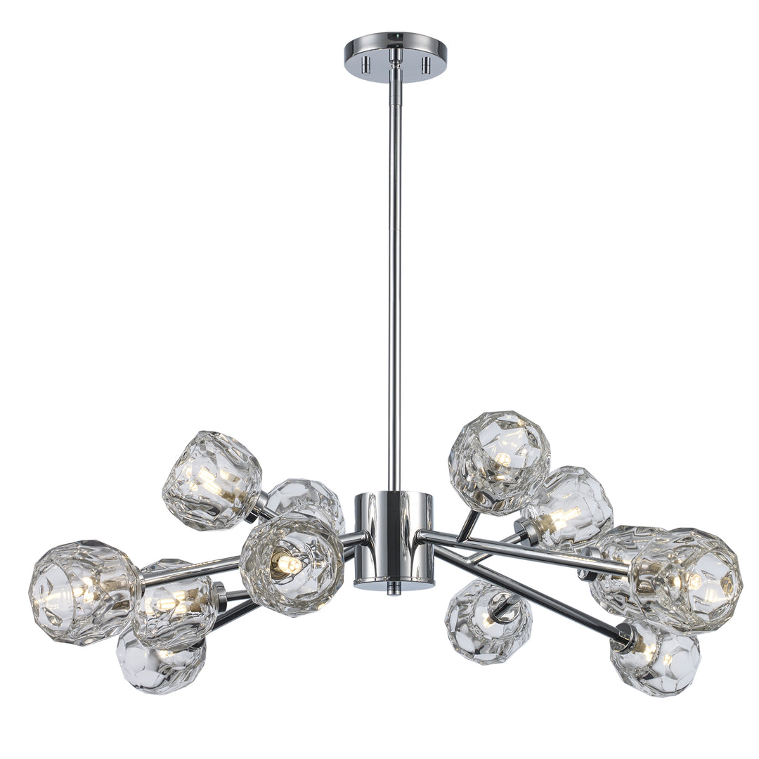 Fitz 9-light Modern Crystal Shade - Polished Chrome