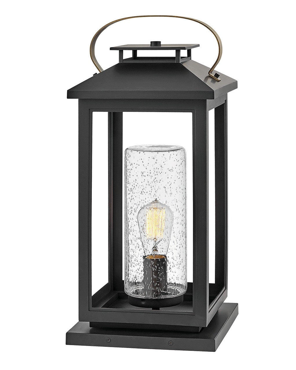 Atwater 1167BK-LV - Large Pier Mount Lantern 12v - Black