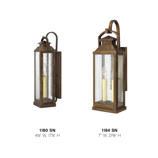 Revere 1180SN - Small Wall Mount Lantern - Brown