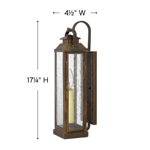 Revere 1180SN - Small Wall Mount Lantern - Brown