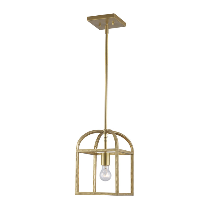 Sabriel 1 - Light Metal Caged Pendant - Antique Gold | 11811 AG