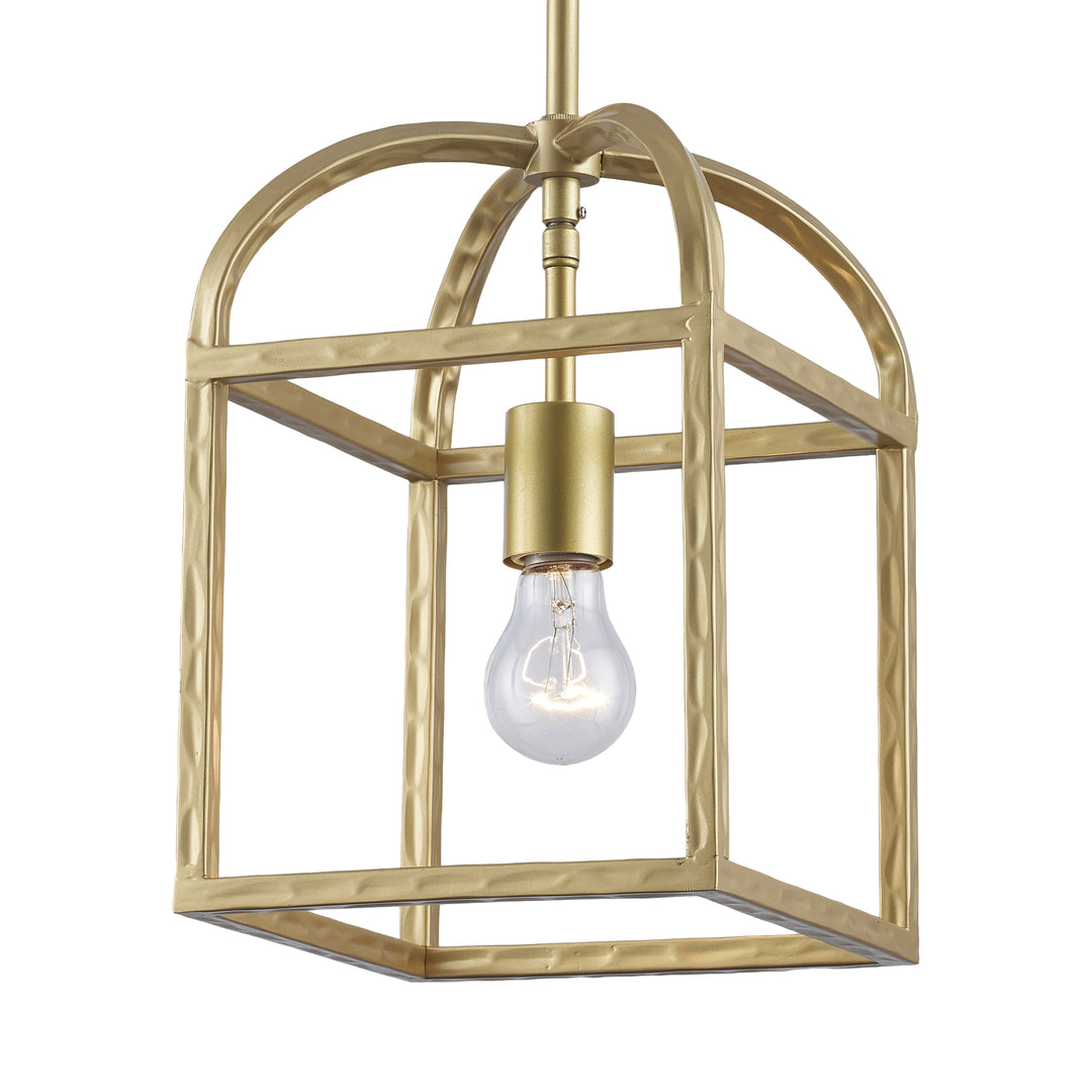 Sabriel 1 - Light Metal Caged Pendant - Antique Gold | 11811 AG