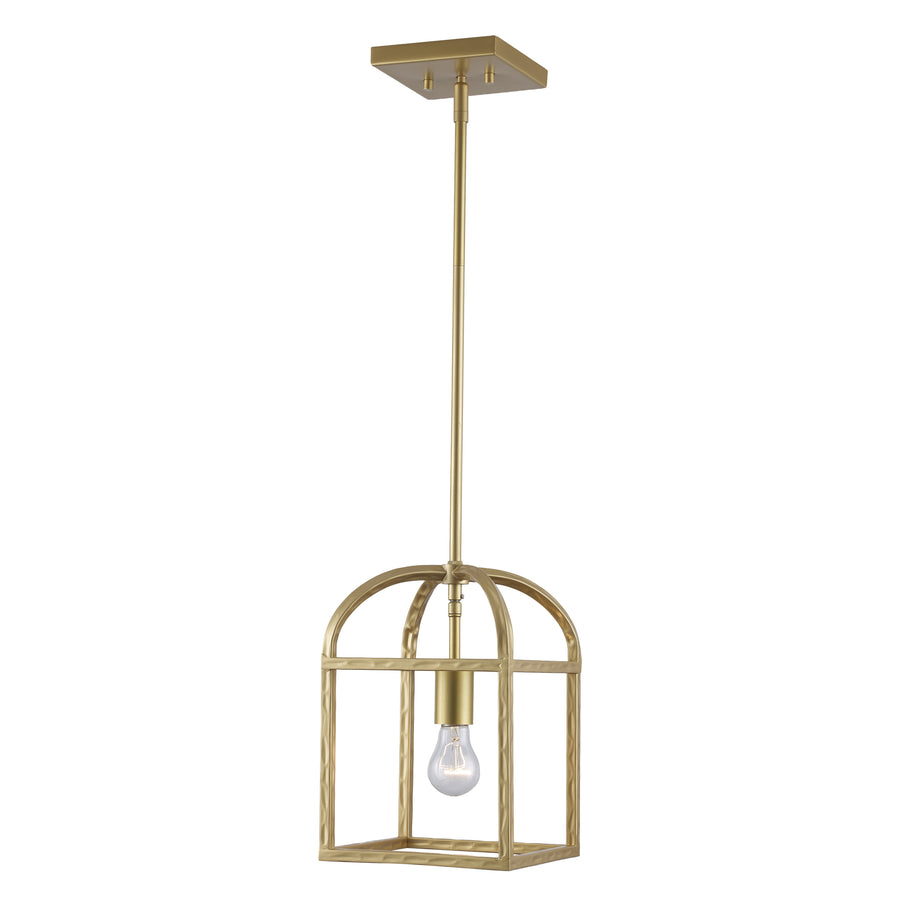 Sabriel 1 - Light Metal Caged Pendant - Antique Gold | 11811 AG