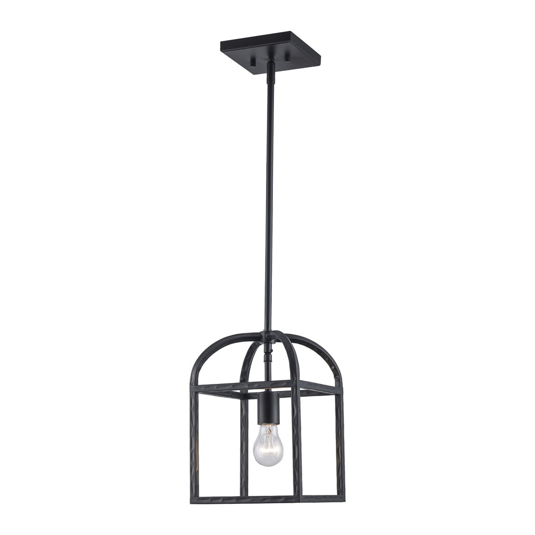 Sabriel 1 - Light Metal Caged Pendant - Black | 11811 BK