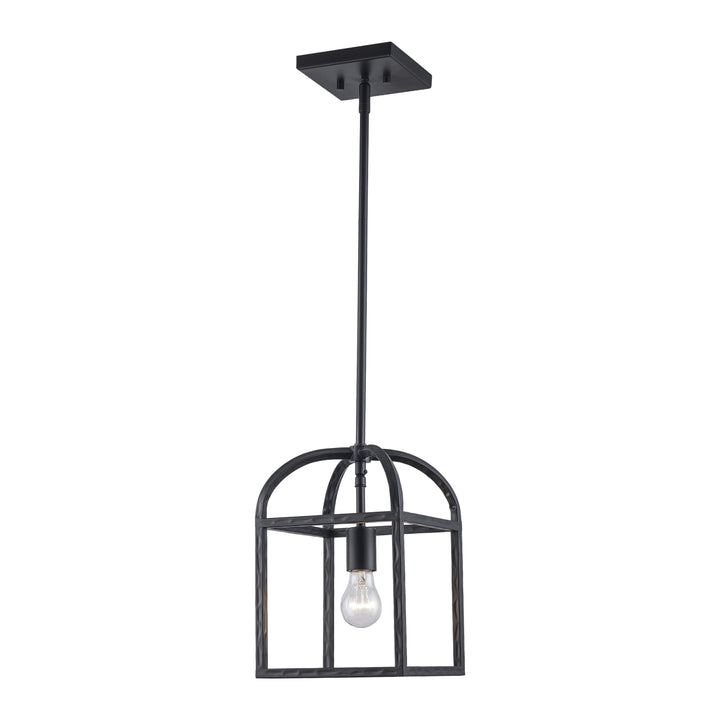 Sabriel 1 - Light Metal Caged Pendant - Black | 11811 BK