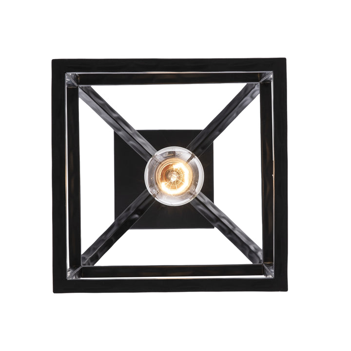 Sabriel 1 - Light Metal Caged Pendant - Black | 11811 BK