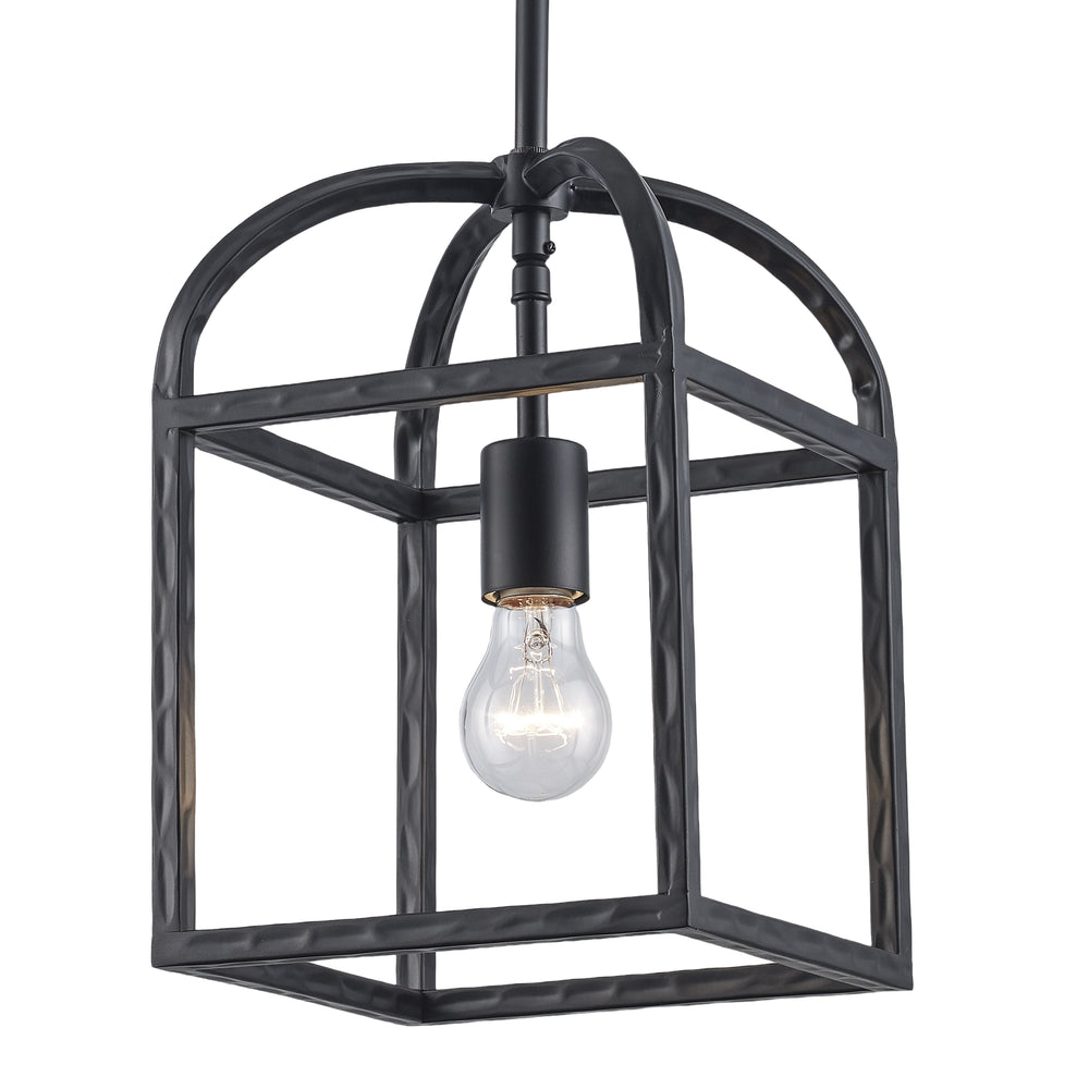Sabriel 1 - Light Metal Caged Pendant - Black | 11811 BK