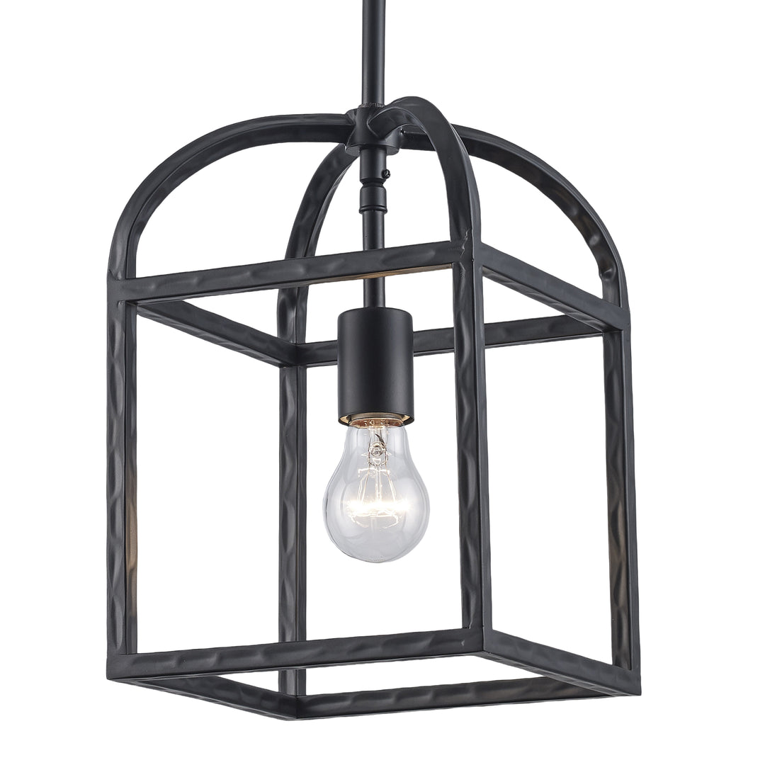 Sabriel 1 - Light Metal Caged Pendant - Black | 11811 BK
