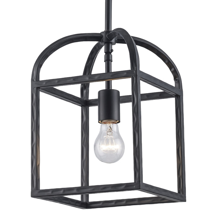 Sabriel 1 - Light Metal Caged Pendant - Black | 11811 BK