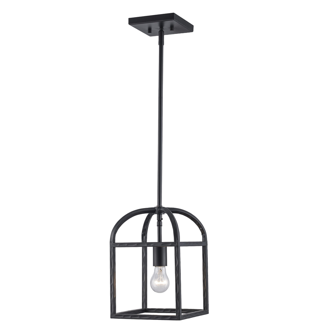 Sabriel 1 - Light Metal Caged Pendant - Black | 11811 BK