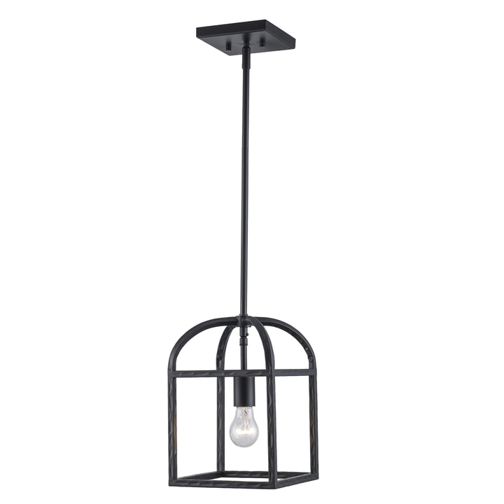 Sabriel 1 - Light Metal Caged Pendant - Black | 11811 BK