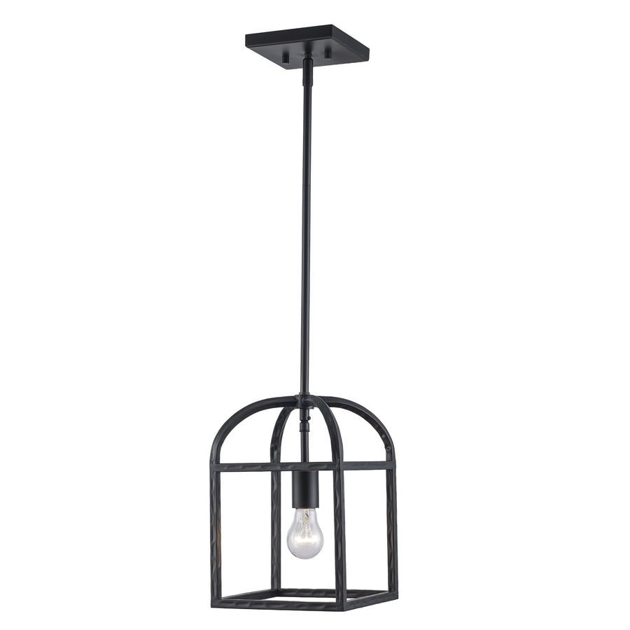 Sabriel 1 - Light Metal Caged Pendant - Black | 11811 BK