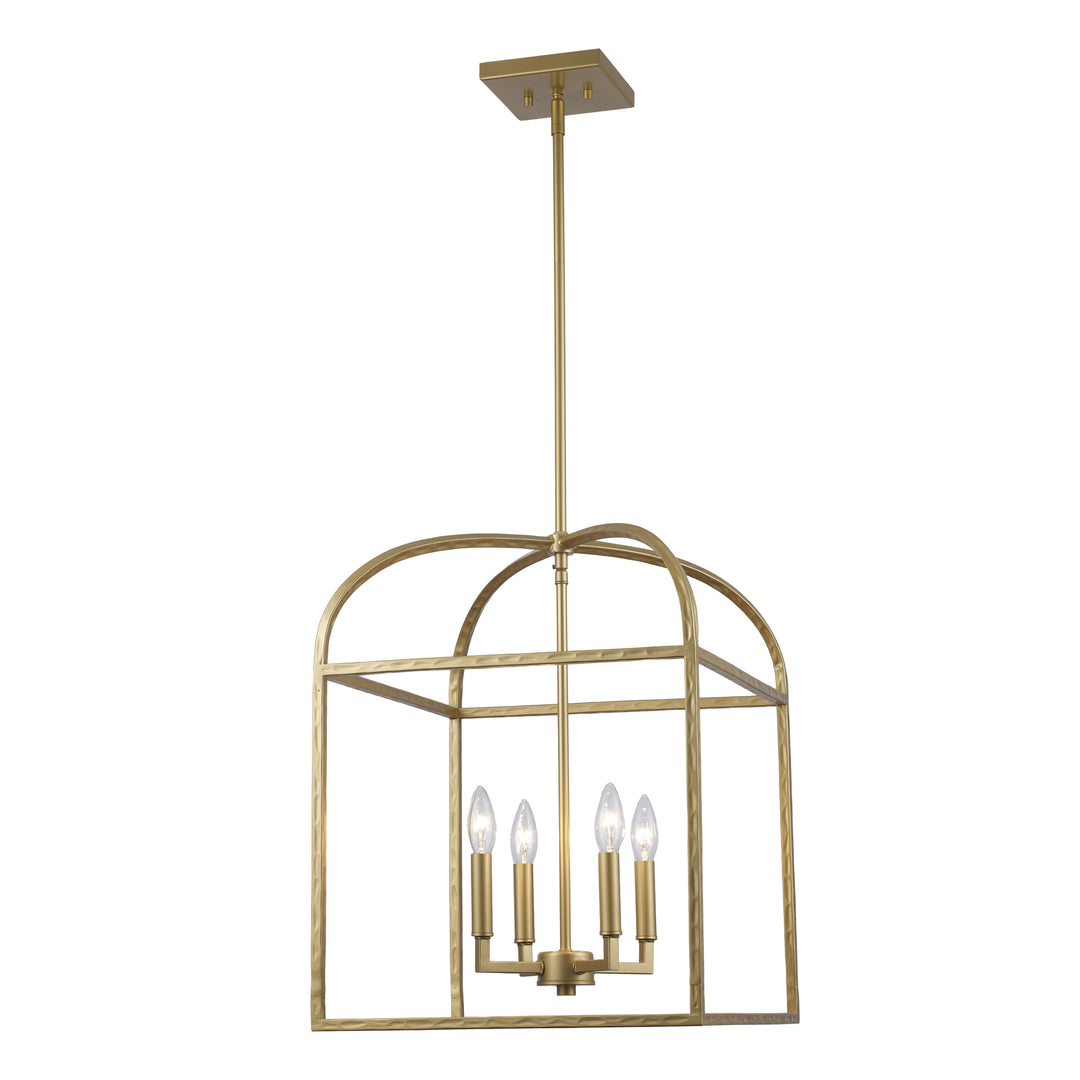 Sabriel 4 - Light Metal Caged Pendant - Antique Gold | 11814 AG