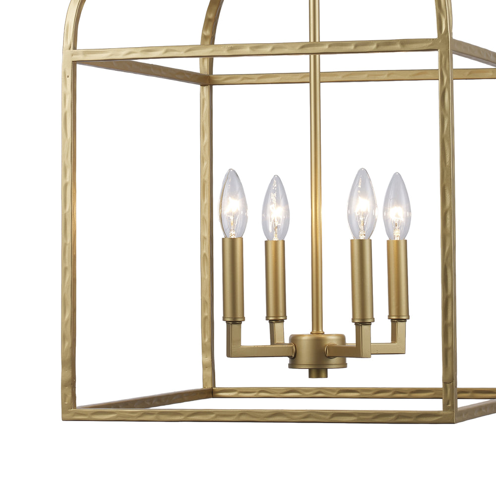 Sabriel 4 - Light Metal Caged Pendant - Antique Gold | 11814 AG